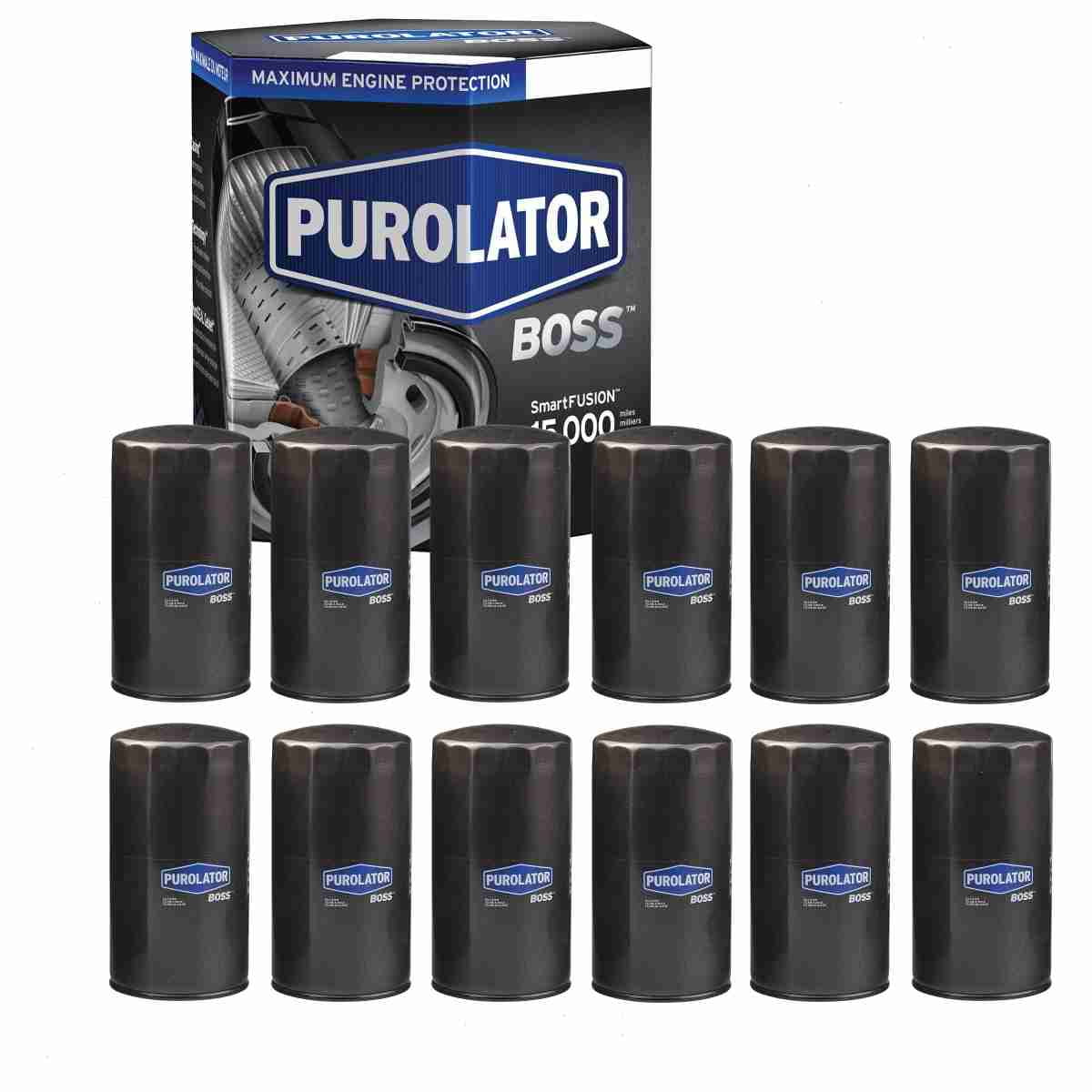 12 pc Purolator BOSS PBL45335 Engine Oil Filters for Oil Change Lubricant Filters Fits select: 2013-2023 RAM 2500, 1994-2012 DODGE RAM 2500