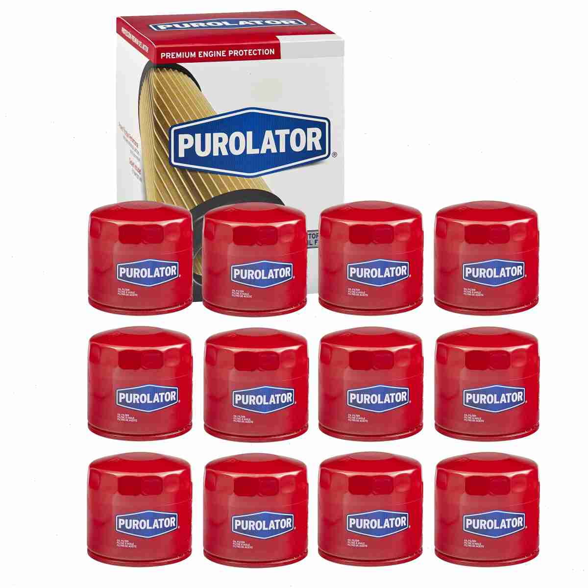 12 pc Purolator L14459 Engine Oil Filters for 152 61334 Oil Change Lubricant Filters