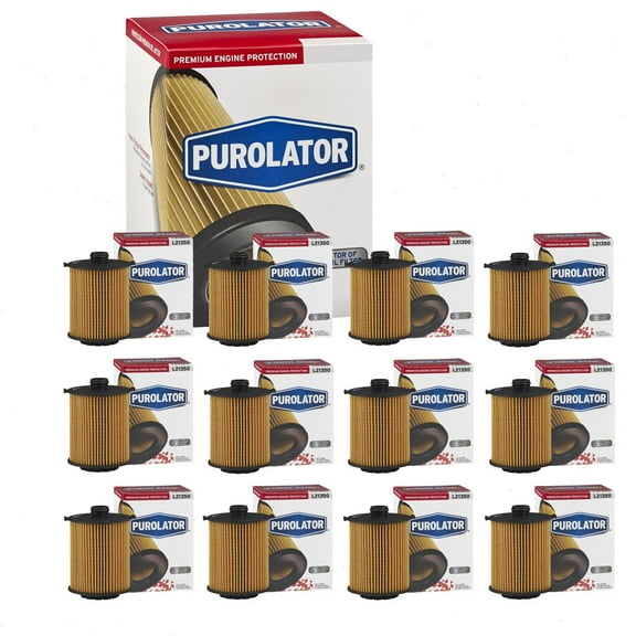12 pc Purolator L21350 Engine Oil Filters for Oil Change Lubricant Filters