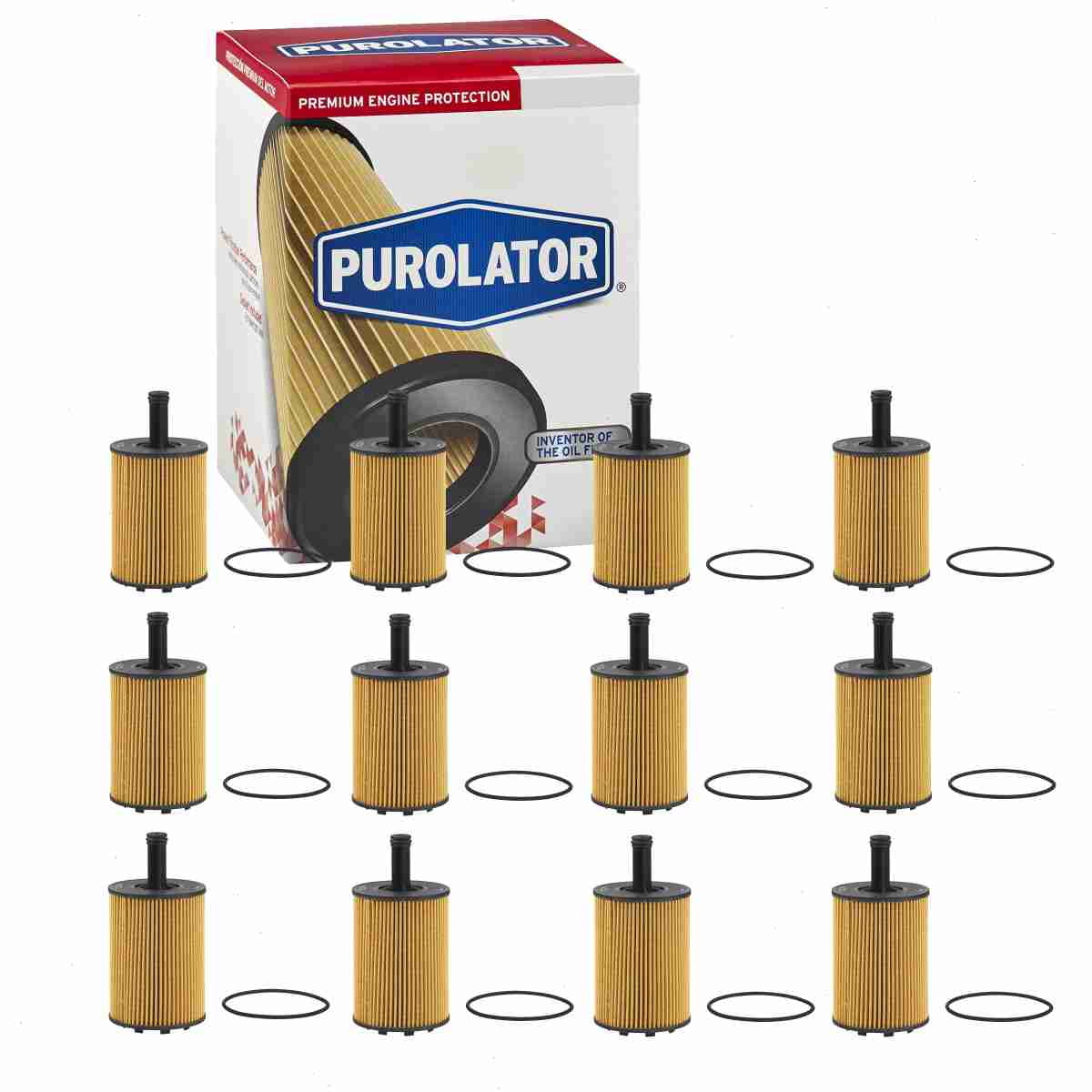 12 pc Purolator L38113 Engine Oil Filters for Oil Change Lubricant