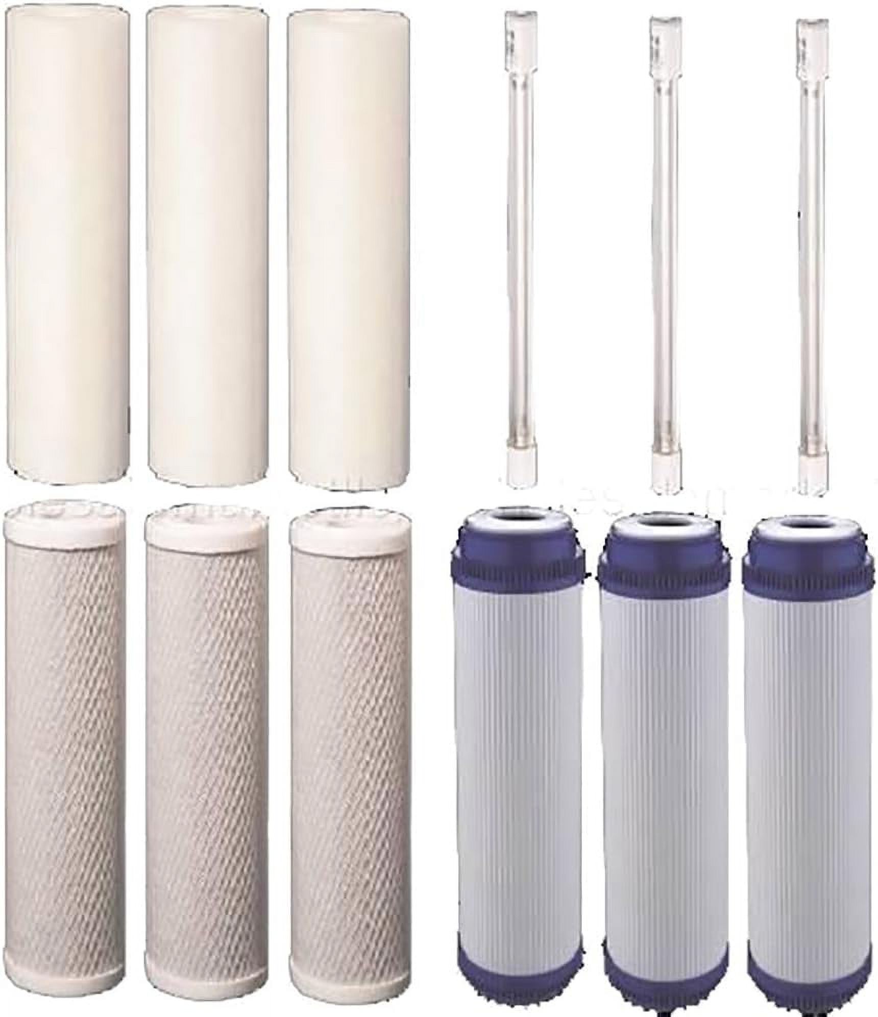 12 pc Replacement Water Filter Set for our 4 Stage UV Under Sink Filter