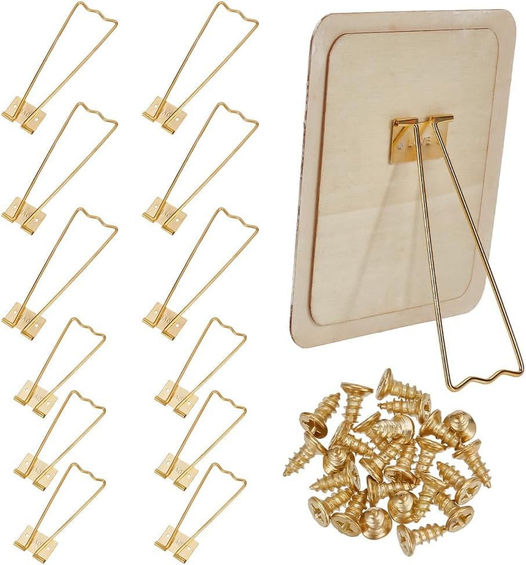 12 pcs 2 Styles Photo Frame Easel Back Stand Iron Photo Frame Bracket ...