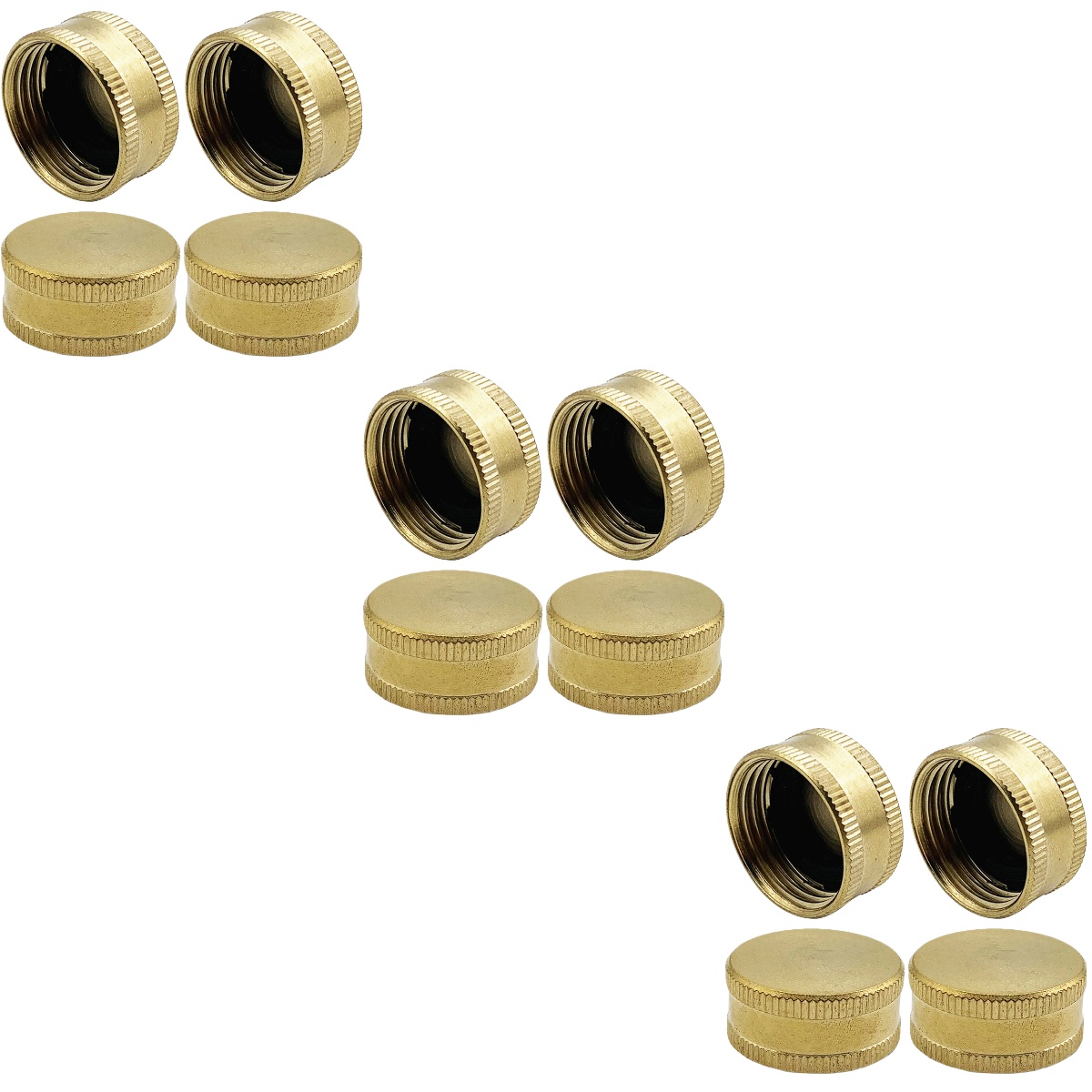 12 pcs 3/4 Garden Hose Female Stopper Brass Garden Hose Stopper Garden Hose End Caps