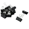 thumbnail image 1 of 12 pcs 40mm Width Metal Document Binder Clamps Black, 1 of 1