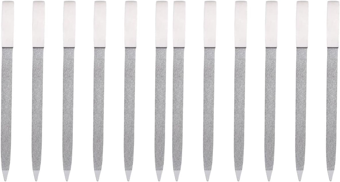 12 pcs 7 Steel Diamond Double Tool Toe Forsalon Stainless Fingernail