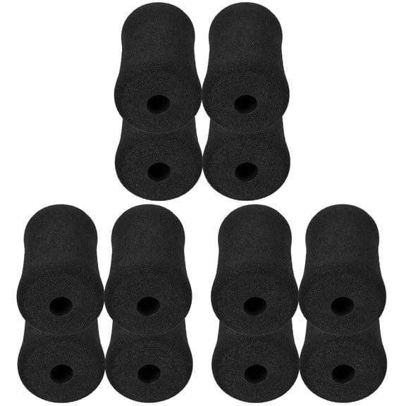 Nicehomfit Black Foam Pads Gym Replacement Parts Ab Training Accessory Soft Flexible 12Pcs