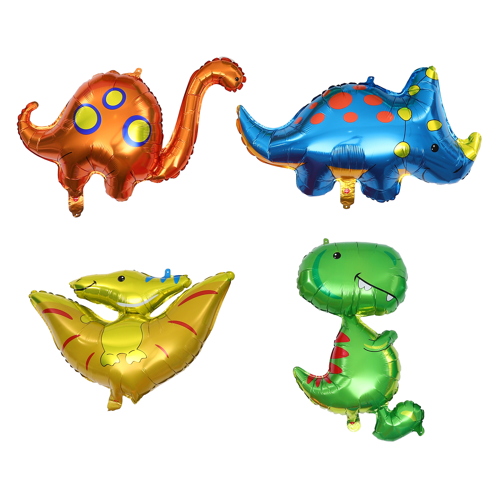 12 pcs Aluminum Foil Balloons Dinosaur Balloons Baby Shower Decorations