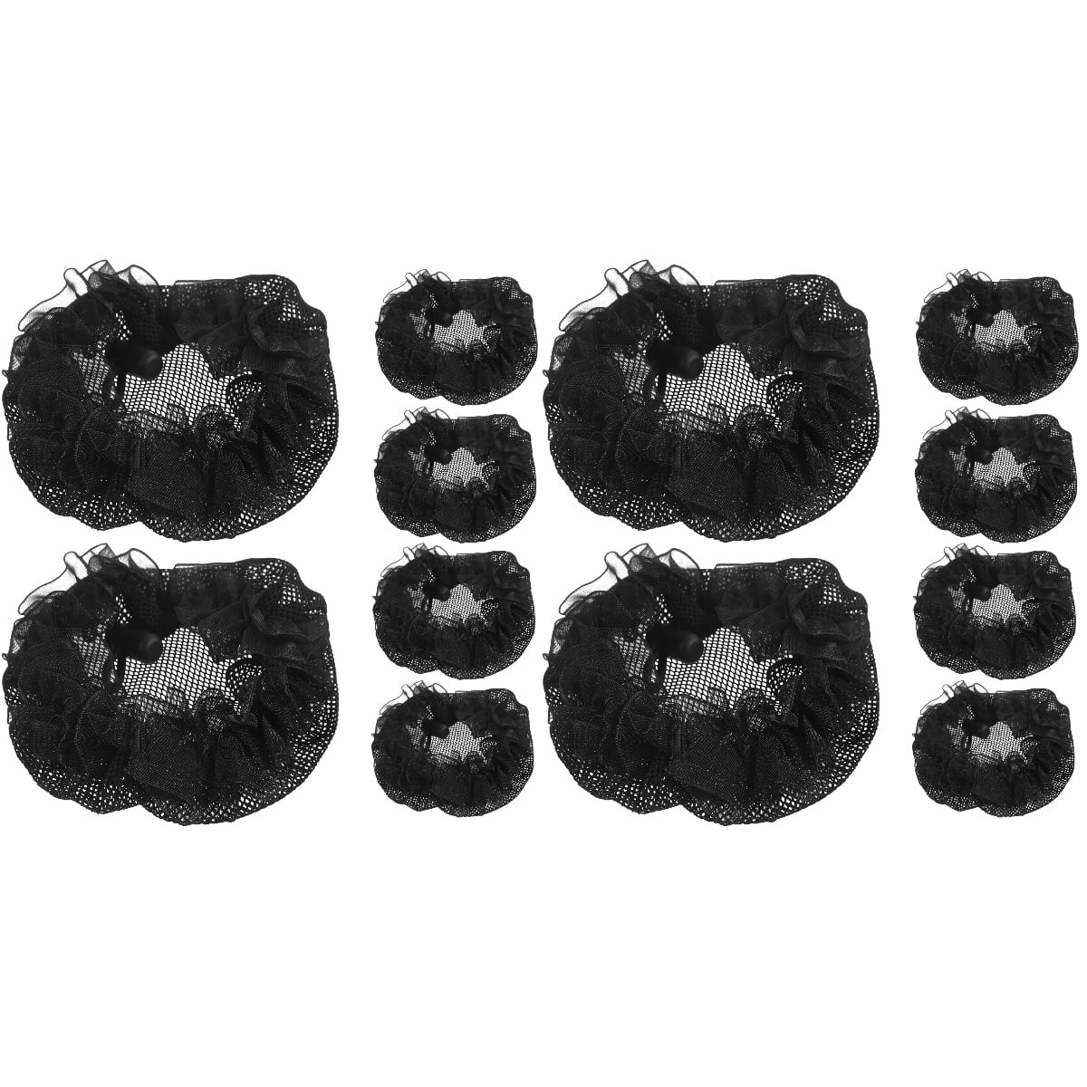 12 pcs Bun Hair Nets Elastic Women Bun Stretch