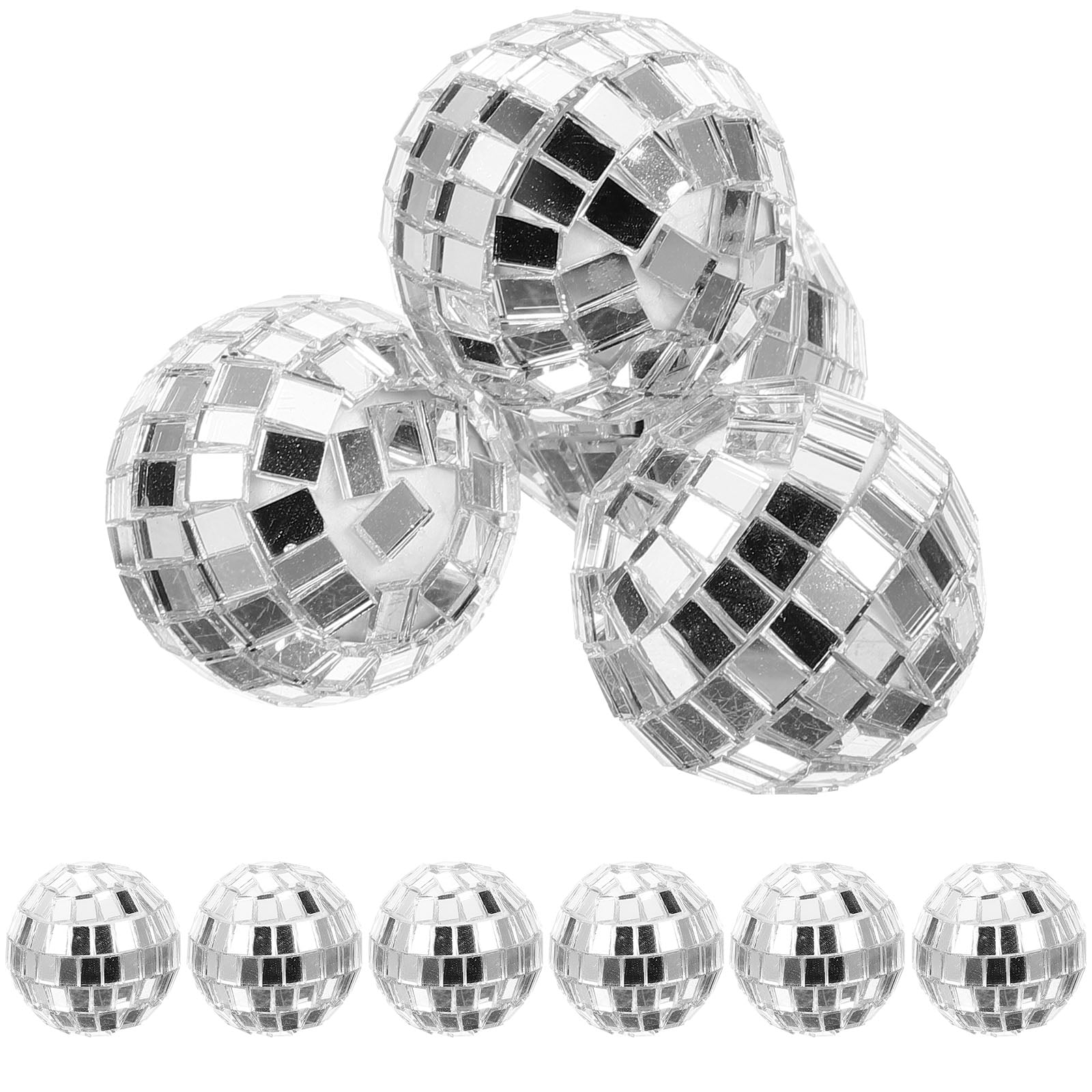 12 pcs Disco Party Decorations Mirror Disco Balls Hanging Disco Balls Glass Reflective Disco Balls