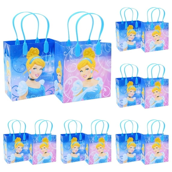 12 Disney Princess Cinderella Party Favor Small Goodie Gift Bags 6"