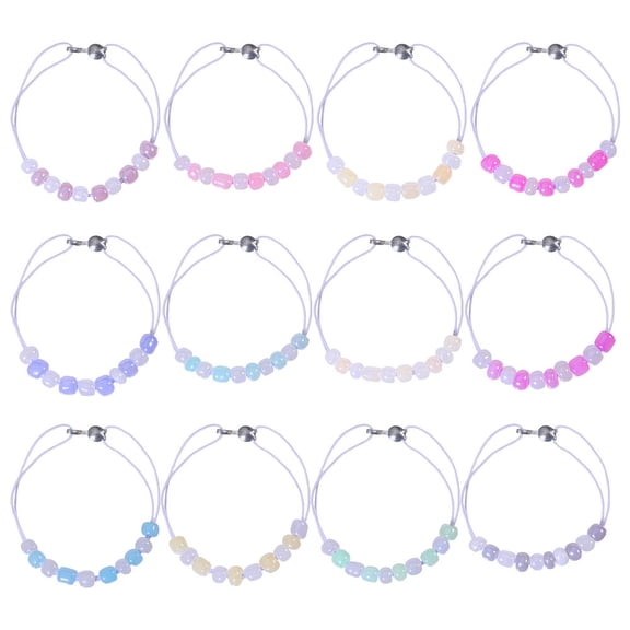 12 pcs Golf Counter Beads Glass Seed Beads Locking Stitch Markers Golf Beads Score Counter with Alloy Lobster Claw Clasps for Referee Caddy Golfer