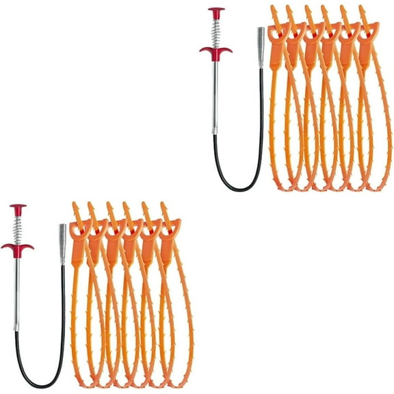 12 pcs Hooks Hook Grabber Remover Devices Sinks with Anti- Sink Tubs Practical Drain Blocking from for Plumbing Snake Tool Showers Tube Removers Cleaning Tools Clog Removes Hair