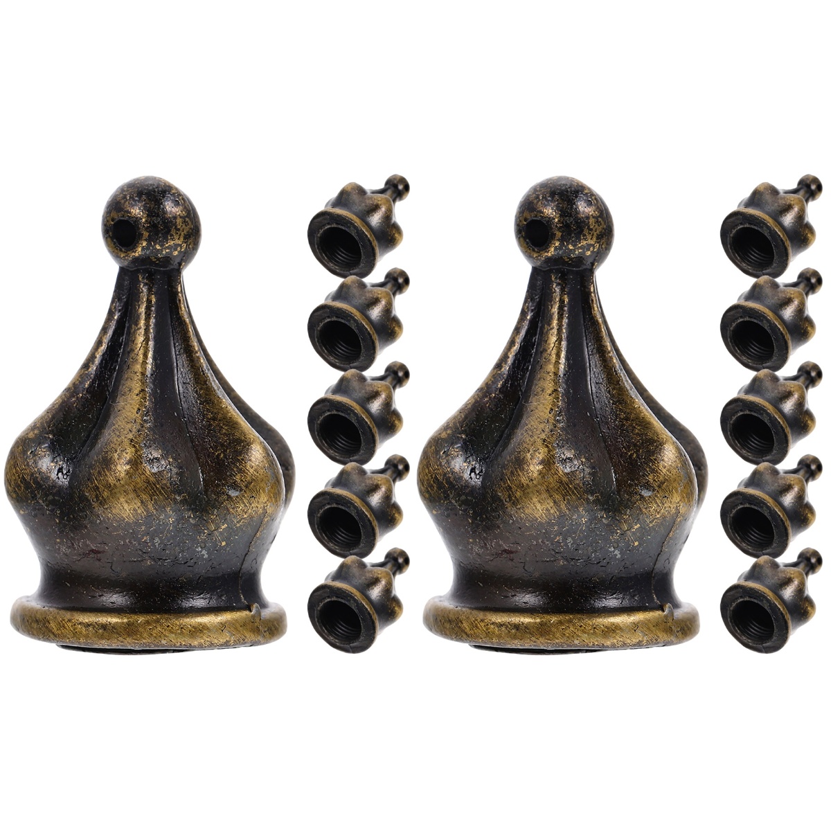 12 pcs Light Screw Caps Harp Lamp Finial Lamp Finial Caps Tapped Finial