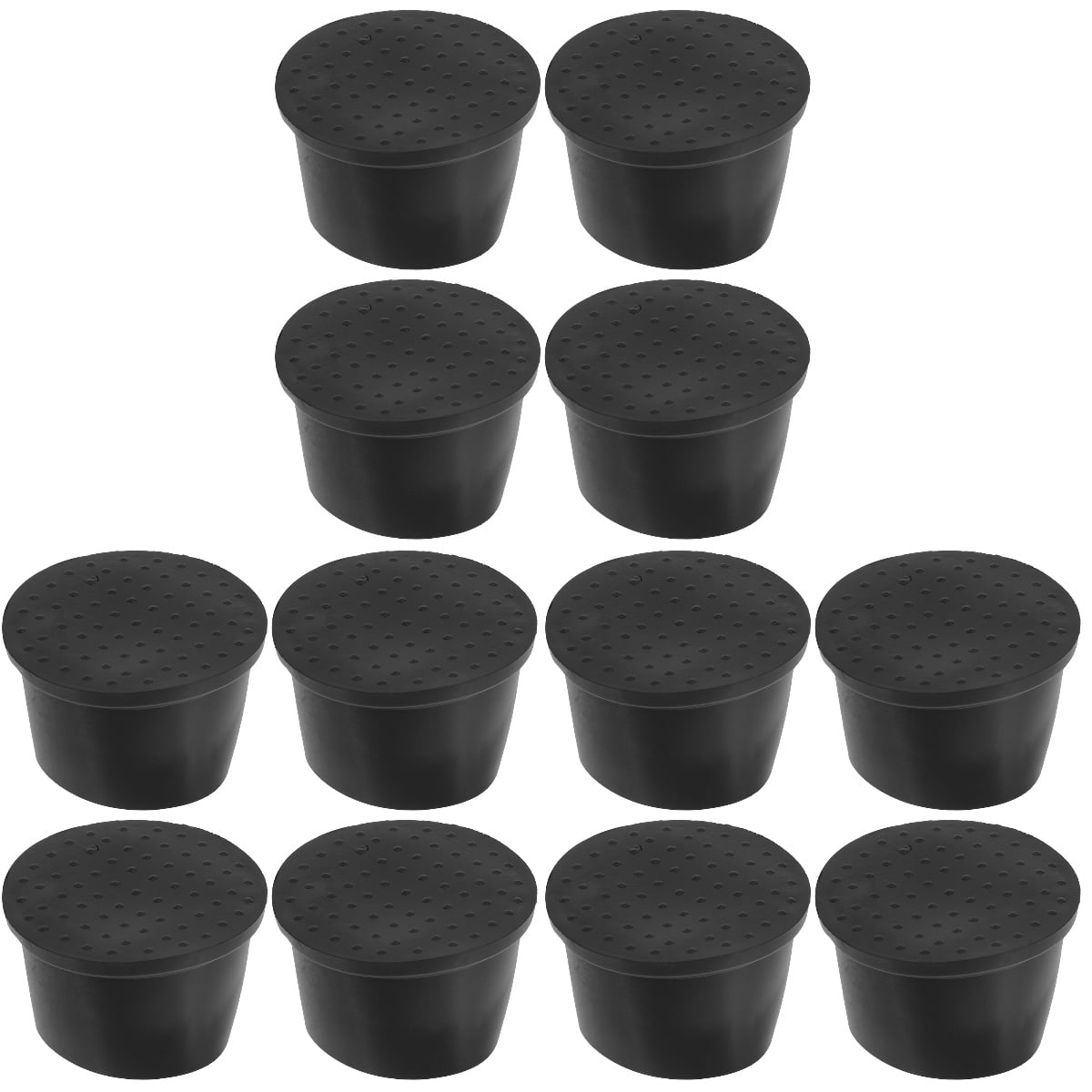 12 pcs Nonskid Furniture Pads Round Rubber Caster Cups Chair Caster