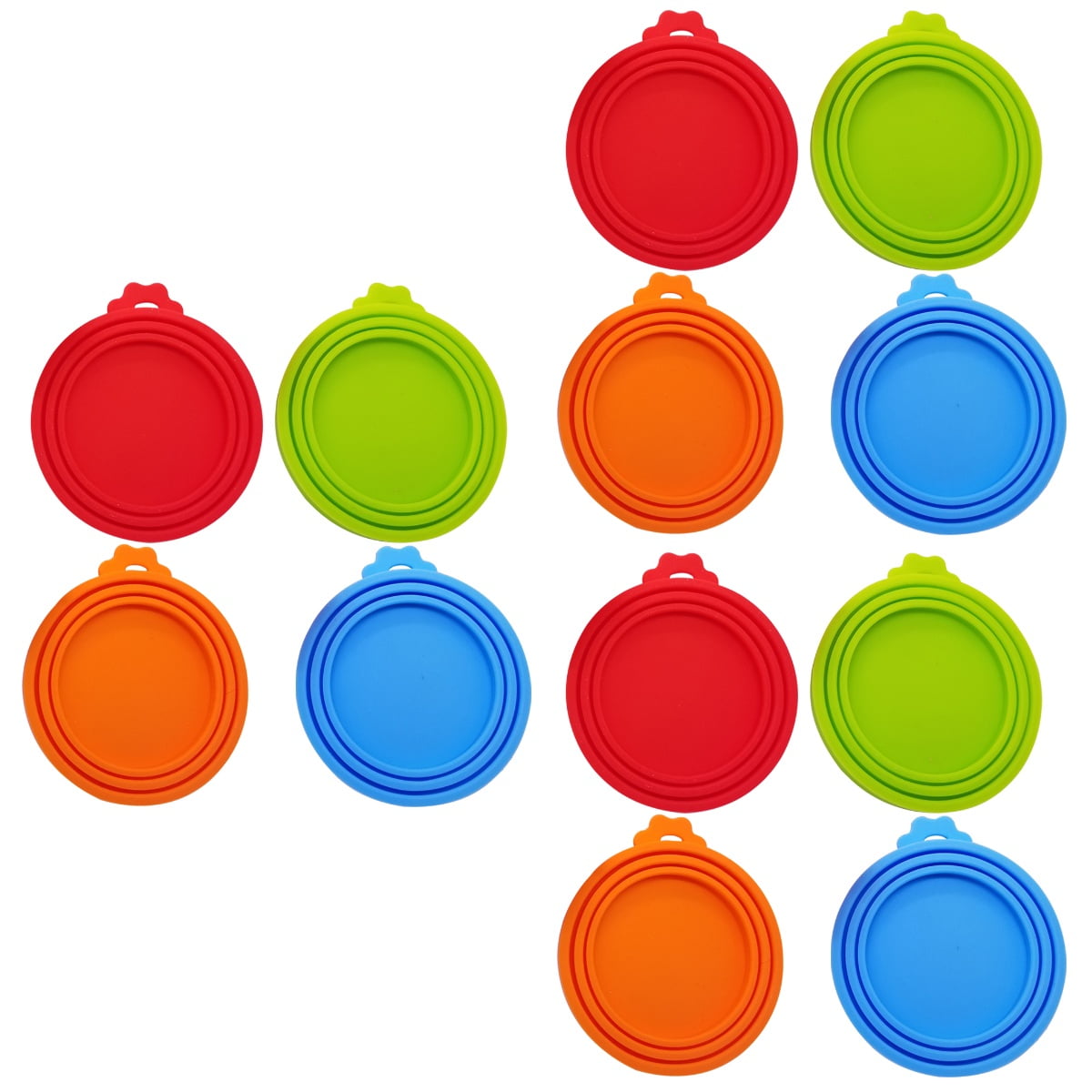 12 pcs Pet Food Can Freshkeeping Covers Silicone Can Lids Dog Food Can