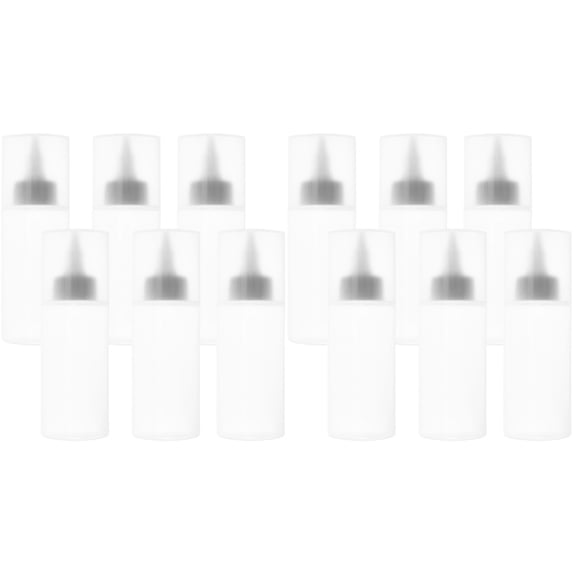 NUOLUX Portable White Squeeze Condiment Bottles for Outdoor Cooking 12Pcs