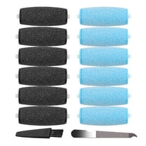 12 pcs Replacement Rollers for Amope Pedi Refills Electronic Perfect Foot File-6 Extra Coarse& 6 Regular Coarse