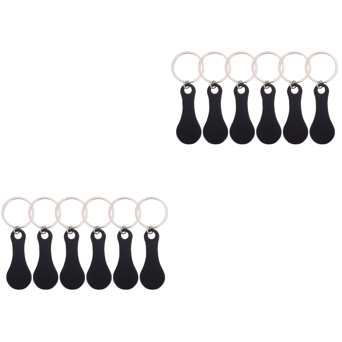 12 pcs Shopping Cart Token Keychain Metal Shopping Trolley Tokens Key