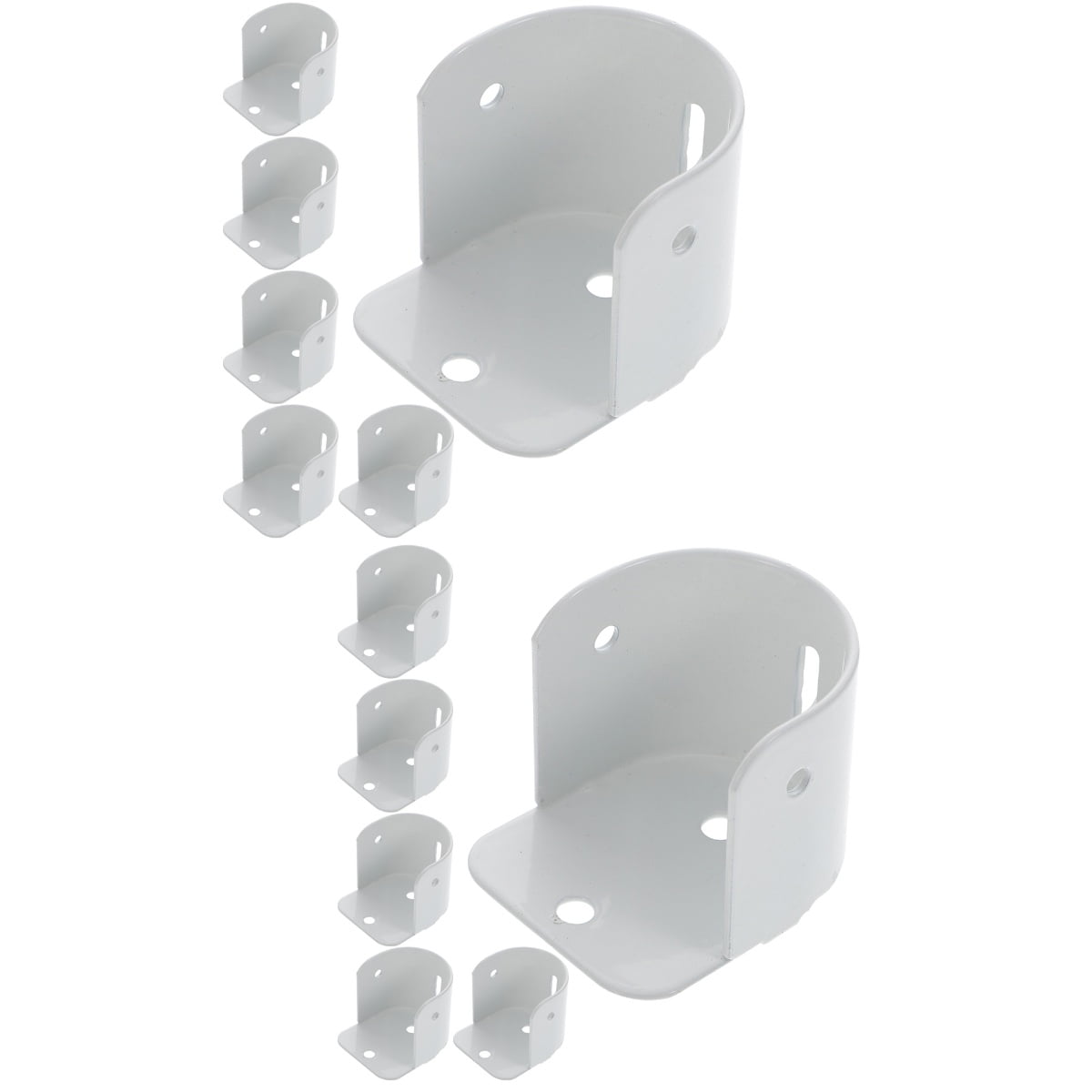 12 pcs Shower Curtain Rod Sockets Heavy Duty Support Flange Sockets for