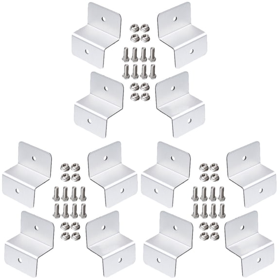 12 Pieces Solar Panel Mounting Z Brackets for Boat and RV Solar Panel Racks, Support Hardware