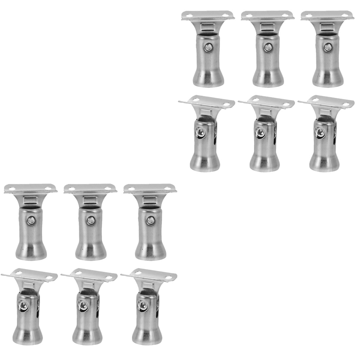 12 pcs Stainless Steel Handrail Bracket Stairway Railing Brackets Hand ...