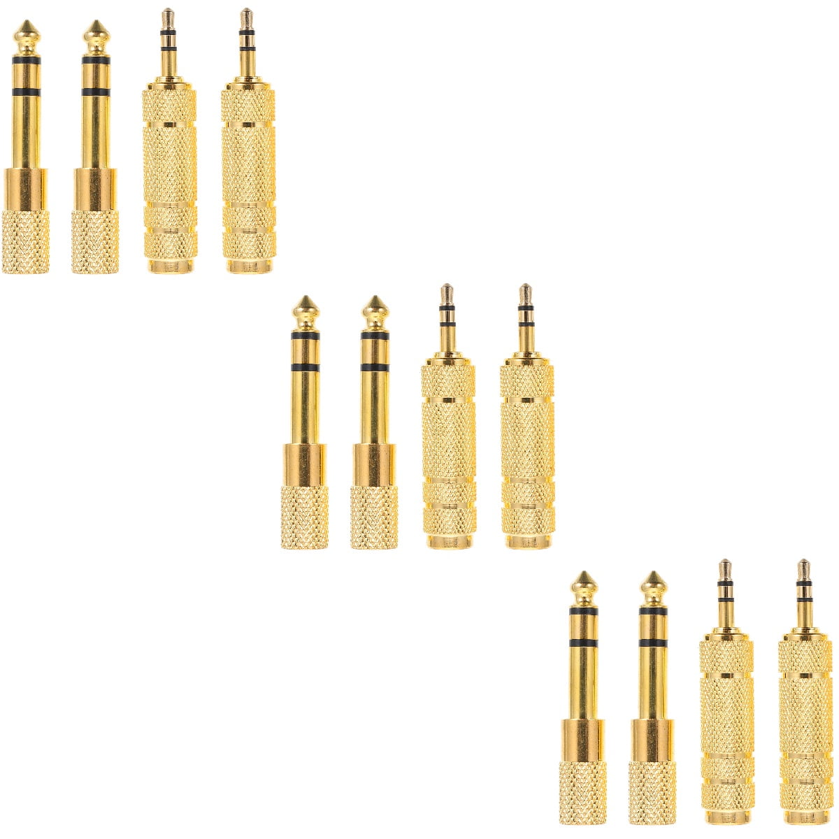 12 pcs Stereo Headphone Adapters 6.5mm to 3.5mm Adapter for Audio Interface