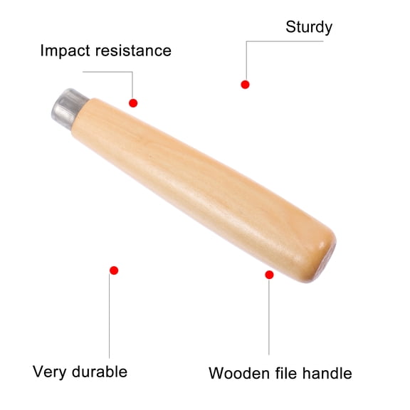 FENGGUIQU 12Pcs Beige Cylindrical Professional File Grip Handles for Filing Tools