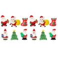 thumbnail image 1 of 12 pcs Xmas Cake Topper Cartoon Santa Cake Decoration Baking Insert (Random Style), 1 of 7