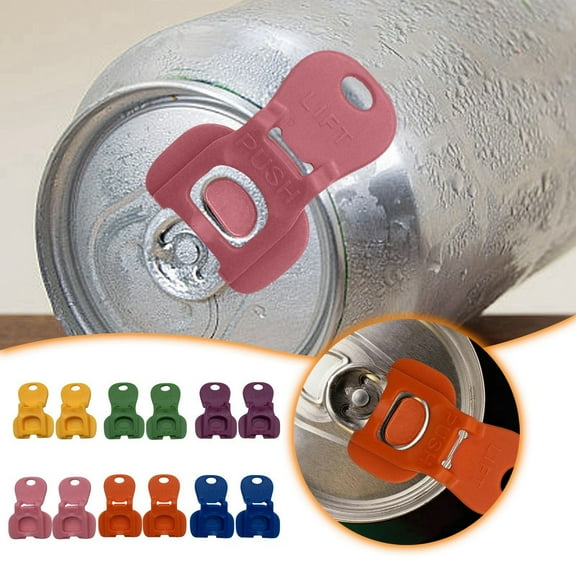12 pcs pull ring opener, simple pull ring opener and beverage protector, sealed simple bottle opener, Colorful soda beverage sealed can opener, for Coke, , Soda, Aluminum Beverage
