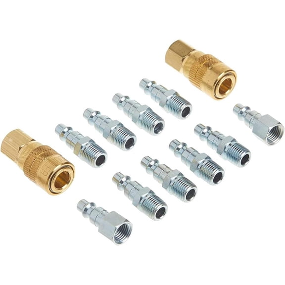 12 piece set hydraulic connector, Internal thread pneumatic joint, Brass American quick connector internal thread pneumatic connector