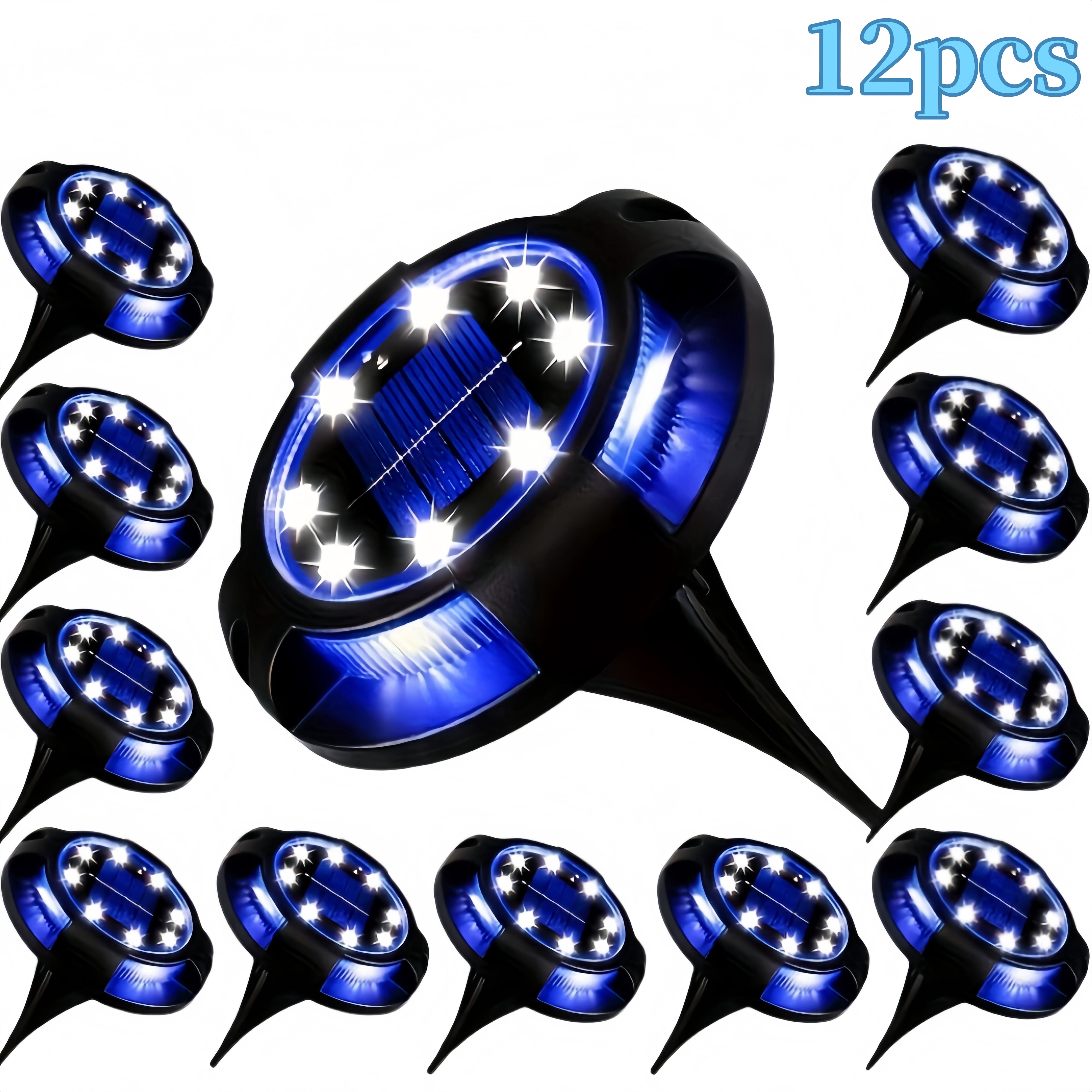 NATPOW Solar Spotlights Outdoor Garden, Solar Garden Lights, 2Pack