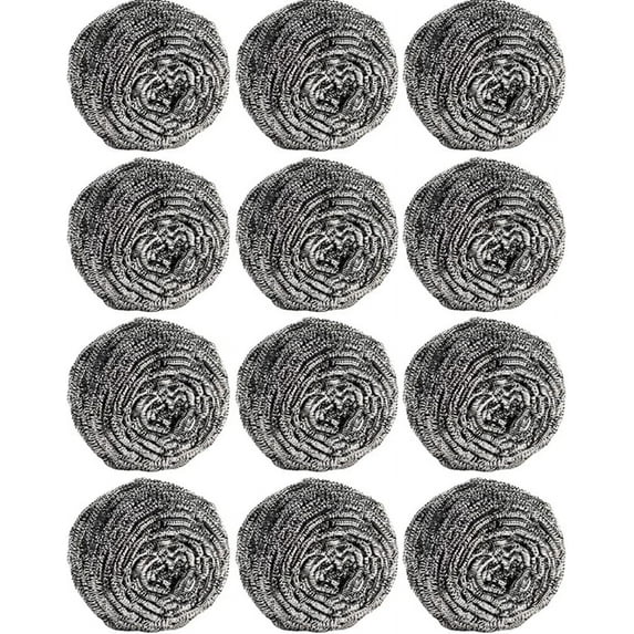 12-piece stainless steel wire cleaning wipes for cleaning cutlery, pots, pans, ovens, grills, sinks - stainless steel kitchen cleaning wipes, 12 pieces per pack