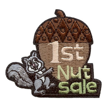 12 pieces 2" Custom Activity Scouts Applique Fun Patches - 1st Nut Sale Patch