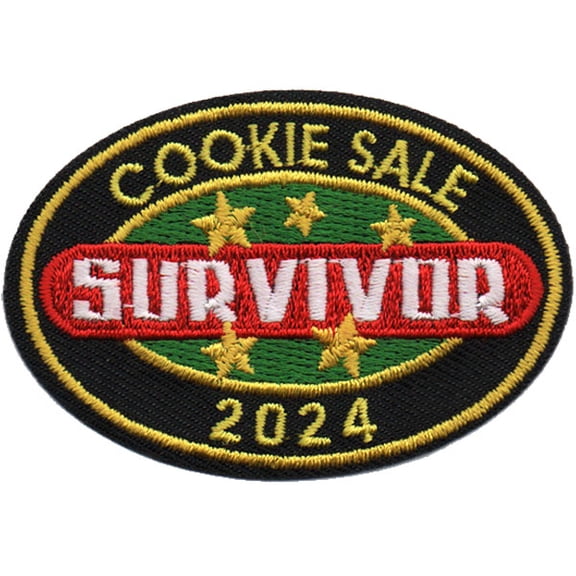 12 pieces 2" Custom Activity Scouts Applique Fun Patches - 2024 Cookie Sales Survivor