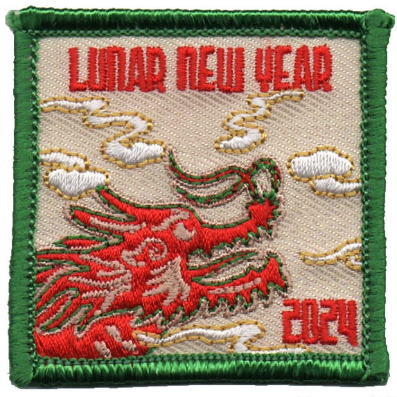 12 pieces 2" Custom Activity Scouts Applique Fun Patches - 2024 Lunar New Year Patch