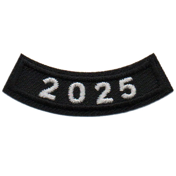 12 pieces 2" Custom Activity Scouts Applique Fun Patches - 2025 Black Year Rocker Patch