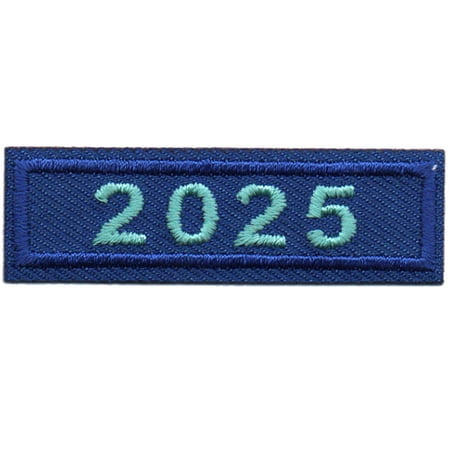12 pieces 2" Custom Activity Scouts Applique Fun Patches - 2025 Blue Year Bar Patch