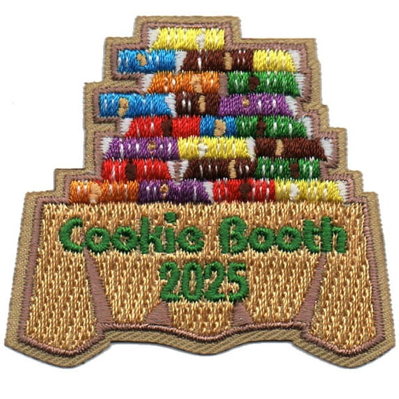 12 pieces 2" Custom Activity Scouts Applique Fun Patches - 2025 Cookie Booth Patch 2