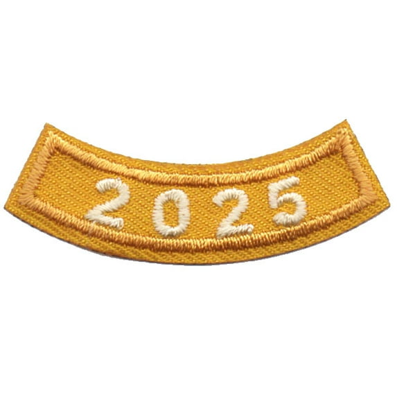 12 pieces 2" Custom Activity Scouts Applique Fun Patches - 2025 Gold Year Rocker Patch