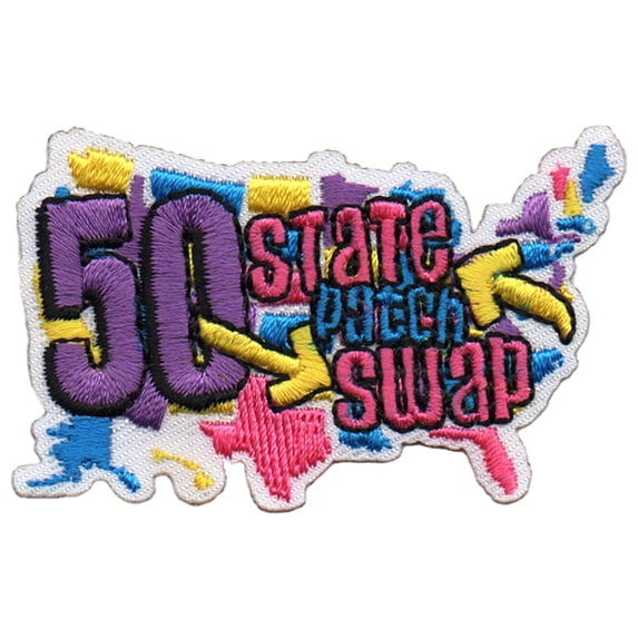 12 pieces 2" Custom Activity Scouts Applique Fun Patches - 50 State Patch Swap Patch