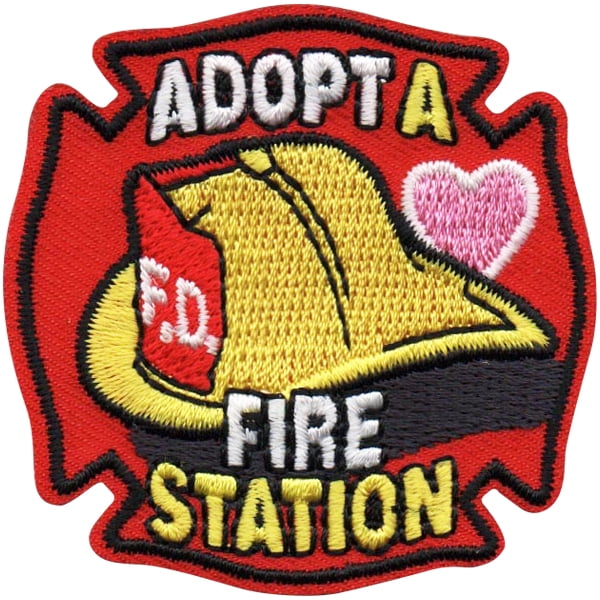 12 pieces 2" Custom Activity Scouts Applique Fun Patches - Adopt A Fire Station Patch