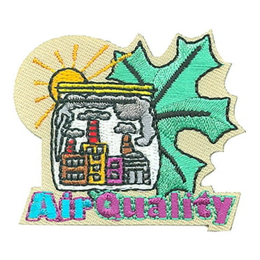 12 pieces 2" Custom Activity Scouts Applique Fun Patches - Air Quality Patch