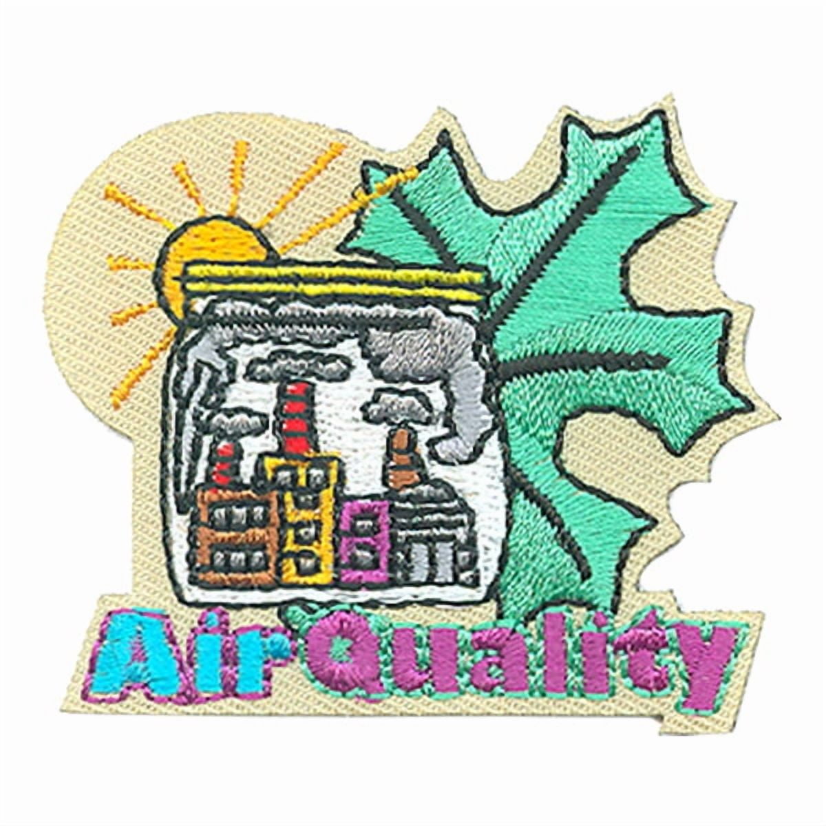 12 pieces 2" Custom Activity Scouts Applique Fun Patches - Air Quality Patch