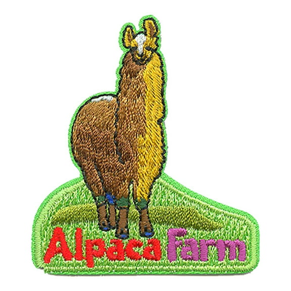 12 pieces 2" Custom Activity Scouts Applique Fun Patches - Alpaca Farm Patch