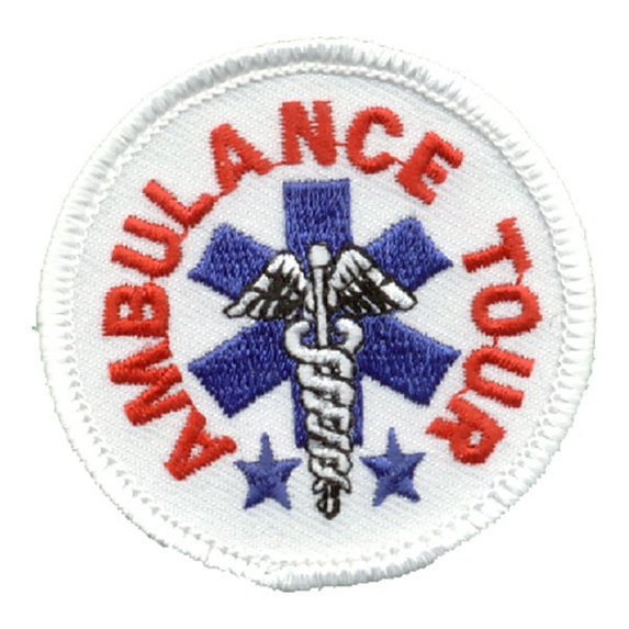 12 pieces 2" Custom Activity Scouts Applique Fun Patches - Ambulance Tour Patch 2