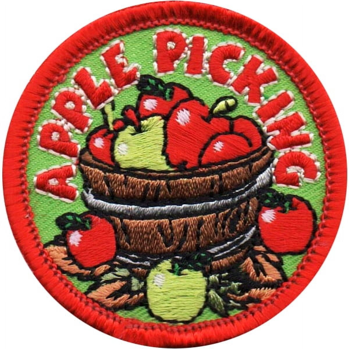 12 pieces 2" Custom Activity Scouts Applique Fun Patches - Apple Picking Patch 2