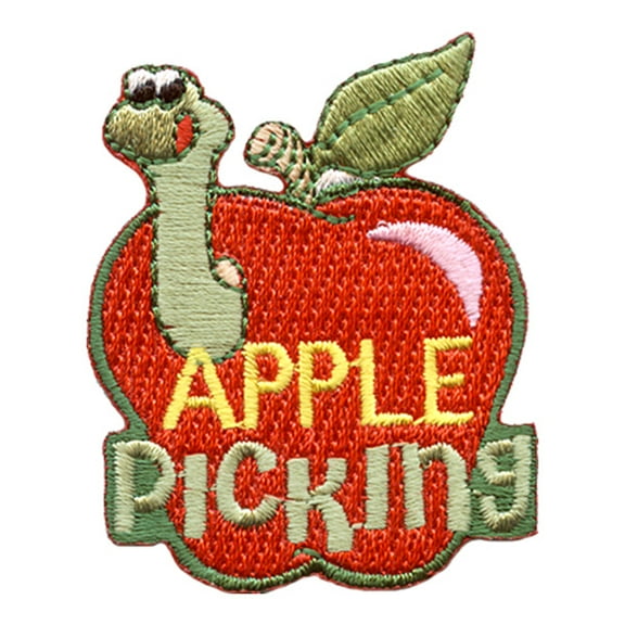 12 pieces 2" Custom Activity Scouts Applique Fun Patches - Apple Picking Patch