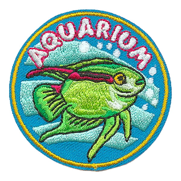 12 pieces 2" Custom Activity Scouts Applique Fun Patches - Aquarium Patch