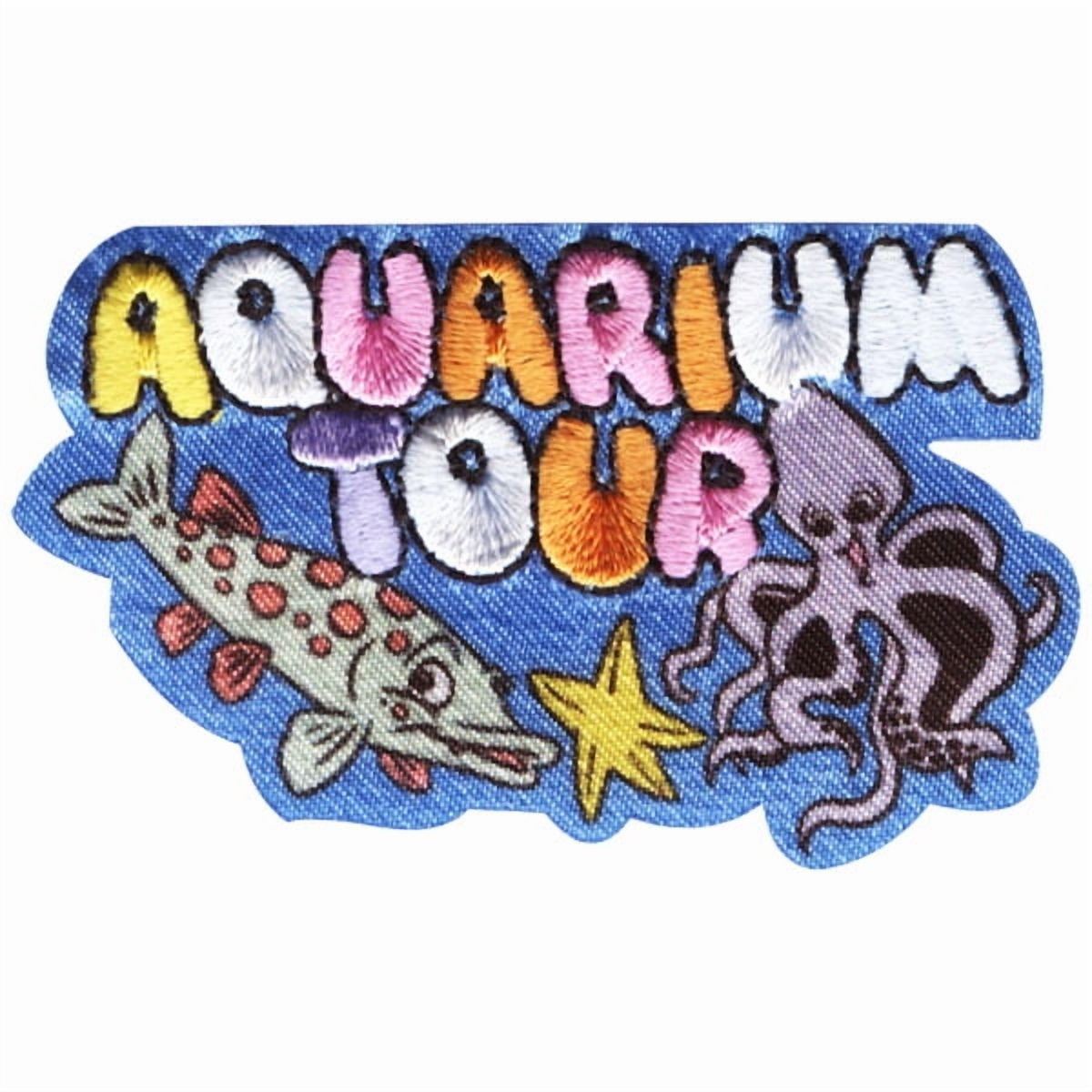 12 pieces 2" Custom Activity Scouts Applique Fun Patches - Aquarium Tour Patch 1