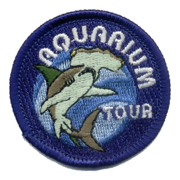 12 pieces 2" Custom Activity Scouts Applique Fun Patches - Aquarium Tour Patch